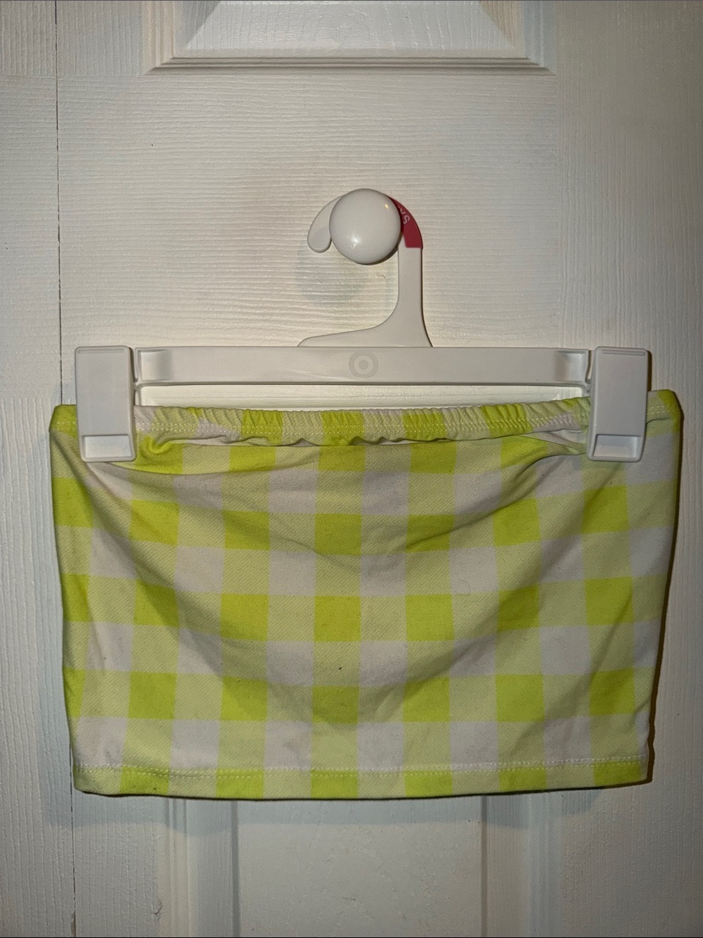 Yellow & White Gingham Tube Top